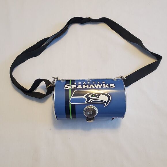 Little Earth Unique NFL Seattle Seahawks Fender Flare Chrome Handbag Rare NEW - Picture 1 of 5